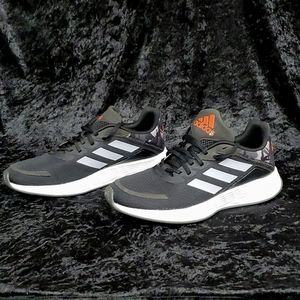 Adidas Duramo SL Kids Running Trainer Sneakers Size 7 Black w/ gray Camo